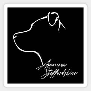 Proud American Staffordshire Terrier profile dog lover Sticker